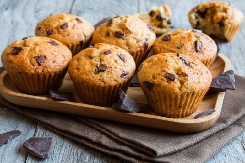 Muffins con Pezzi di Cioccolato