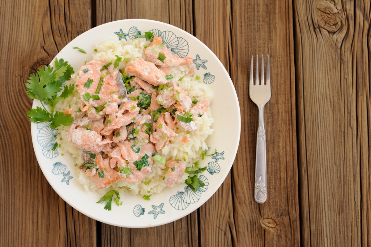 Riso, salmone, parmigiano e Kefir di latte