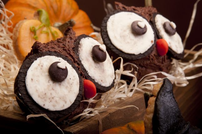 Muffin gufetti halloween