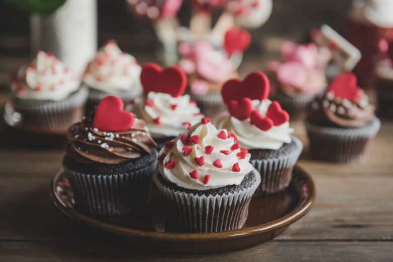 Cupcakes a forma di cuore