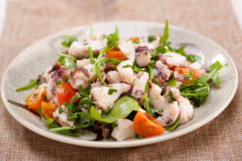Insalata di polpo e valeriana