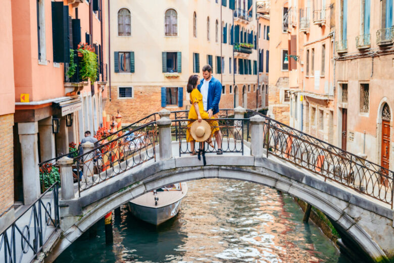 Coppia innamorata a Venezia