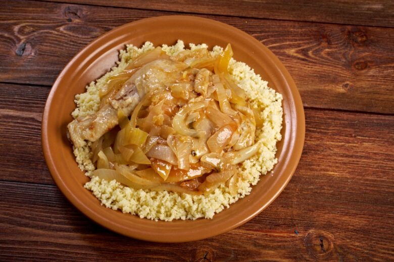 Pollo arrosto con cipolle caramellate