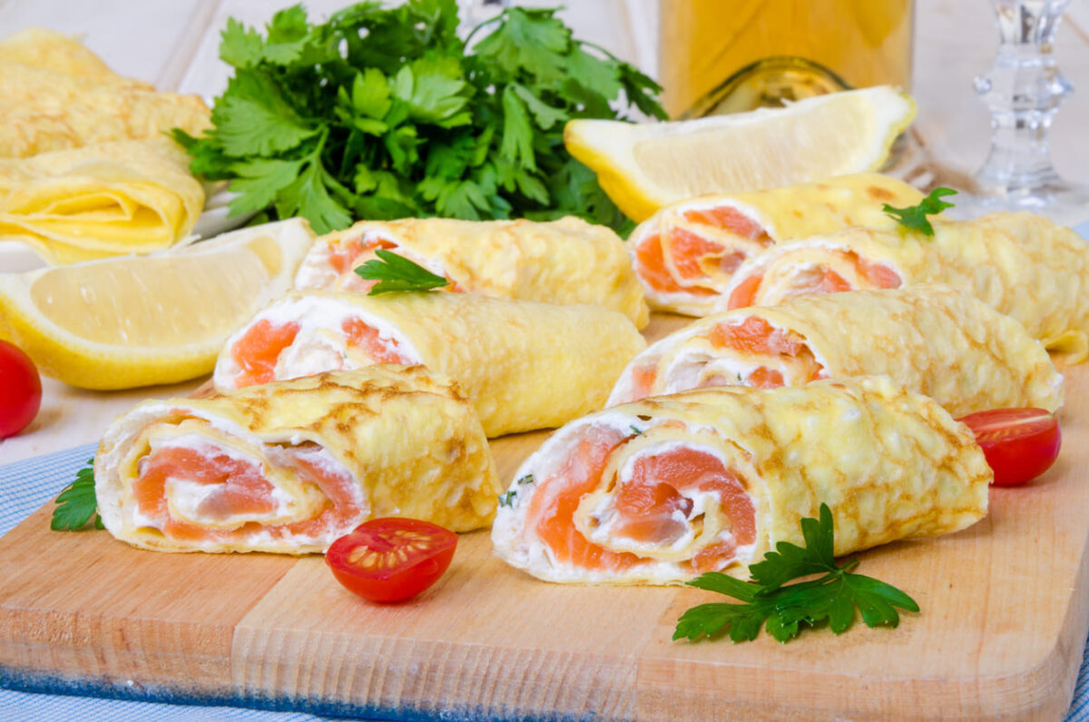 Crepes al salmone