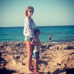 Elena Santarelli in vacanza con Giacomo, il figlio di Bernardo Corradi