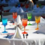 tavolo banchetto colorato