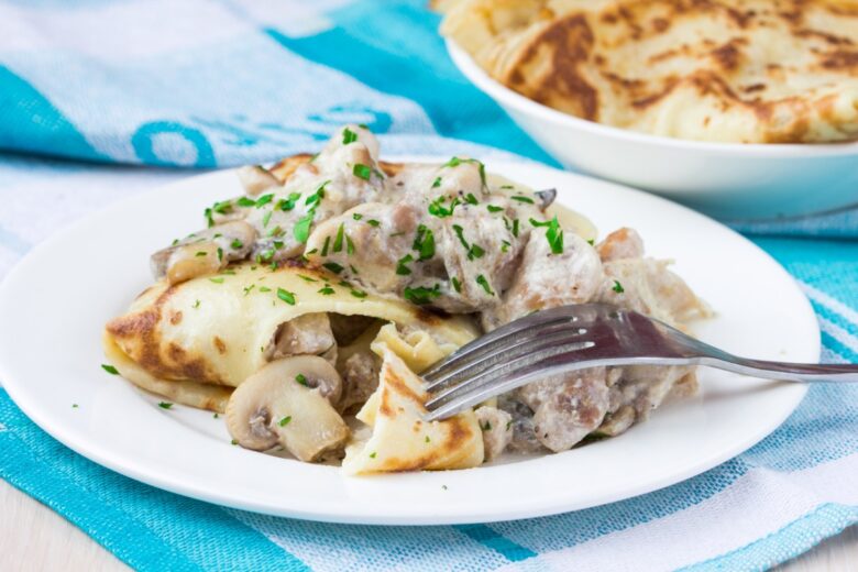 Crêpes ai funghi