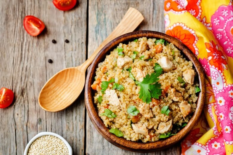 Quinoa con pollo e verdure