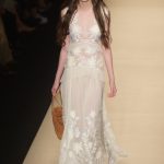 Abito lungo bianco in organza