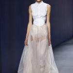 Abito con gonna in chiffon