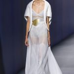 Sottoveste in chiffon trasparente bianca