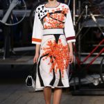 Abito-kimono con applicazione fiori
