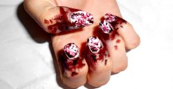 Risultato finale nail art Halloween 2014