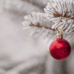 Palline di Natale rosse e bianche
