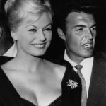 Anita Ekberg insieme all'attore italiano Franco Silva