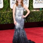 Golden Globe 2015 abito in lamé argentato firmato Givenchy
