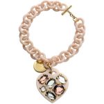 Bracciale Ops!Stone rosa con ciondolo cuore