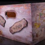 Cassa decorata con découpage