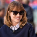 Emma Stone long bob con frangetta
