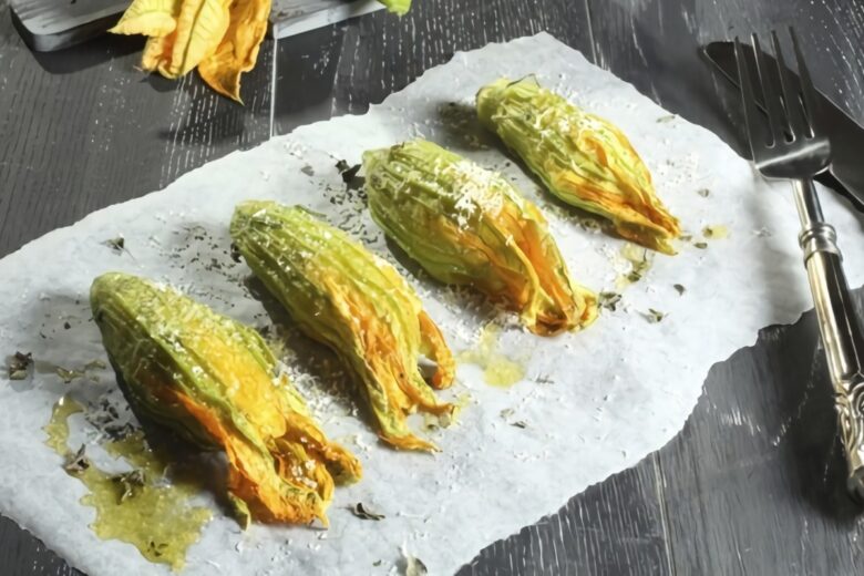 Fiori di zucca ripieni