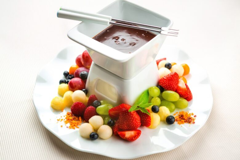 Fonduta di frutta e cioccolato