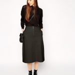 ASOS Camicia in chiffon e gonna in pelle con zip