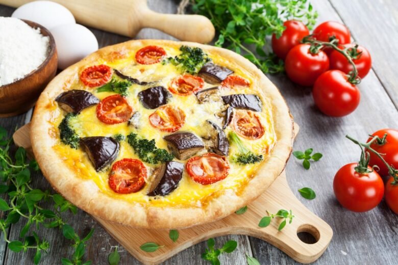 Torta salata con melanzane