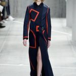 Lacoste FW 2015-206 giacca lunga con dettagli geometrici