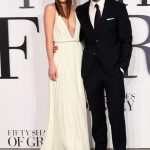 Jamie Dornan e Dakota Johnson alla premiere inglese di Fifty Shades Of Grey