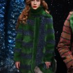 Shrimps pelliccia a righe verdi e blu