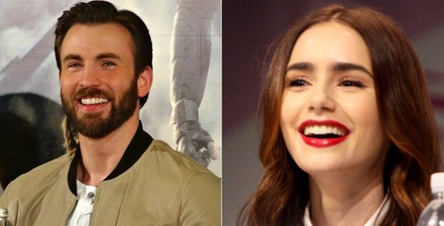 Foto Chris Evans e Lily Collins
