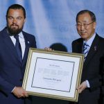 Leonardo DiCaprio e Ban Ki-moon