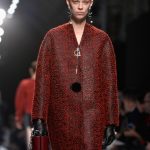 Balenciaga maxi coat rosso