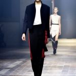 Lanvin pantalone con doppie righe rosse e blazer