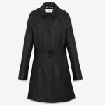 Cappotto di pelle nero in pelle