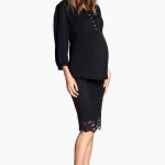 H&M completo blusa e gonna in pizzo premaman