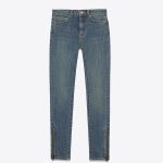 Jeans skinny, vita media con zip alla caviglia