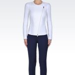 Armani blouson in cotone per un look preciso e professionale