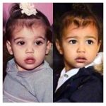 Kim e la figlia North alla stessa età