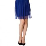 Mini skirt blu elettrico plissettata e in tulle