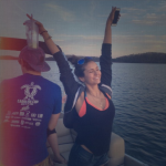 Foto Nina Dobrev col cast di The Vampire Diaries