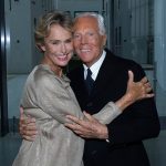 Lauren Hutton con Giorgio Armani