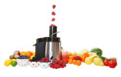 Estrattore verticale con frutta e verdura