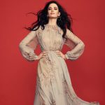 Eva Green long dress color nude