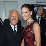 Giorgio Armani con Hilary Swank