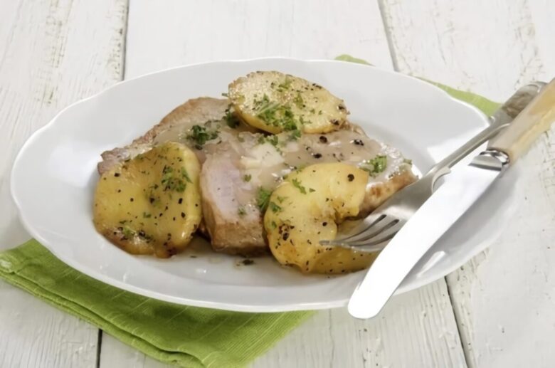 Lonza di maiale alle mele