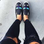 Chiara Ferragni slip on nere con stampa