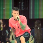 Fedez durantel'esibizione di Milano
