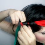 Sistemare la ciocca intorno alla fascia