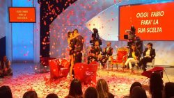 Fabio Colloricchio e Nicole Mazzocato al momento della scelta